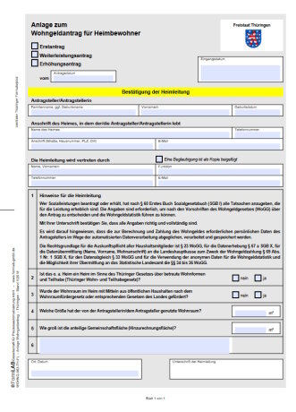 Bild von der Anlage des Formular