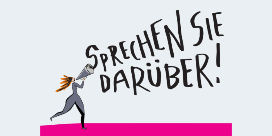 Text: Sprechen Sie darüber!