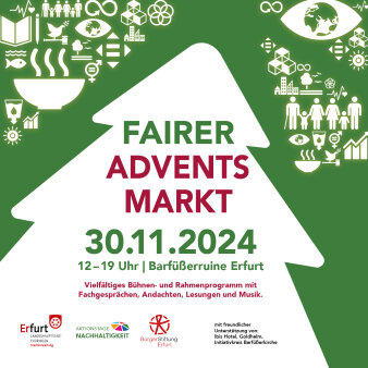 Plakat 8. Fairer Adventsmarkt in der Barfüßerruine Erfurt