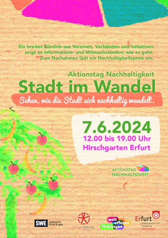 Informationsplakat zur Veranstaltung Aktionstag Nachhaltigkeit im Hirschgarten 